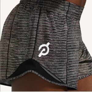 Lululemon Peloton Women's Black Space-Dye High-Waist Athletic Shorts